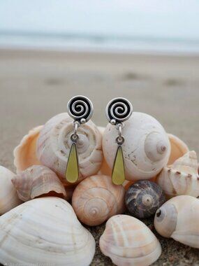 Golden Mother of Pearl Earrings